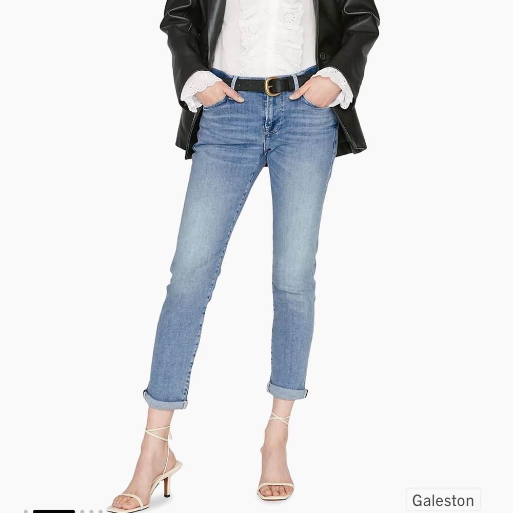 Frame Denim Le Garçon Boyfriend Straight Jeans | Size 26 | Galeston/Light Blue